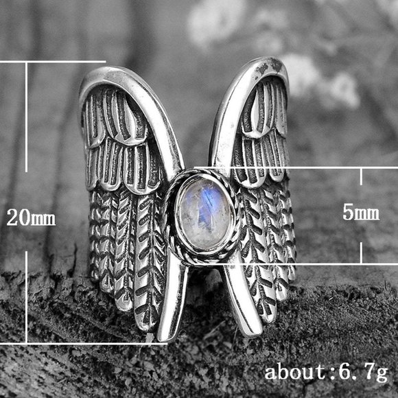 "925 Silver Plated New Arrival Angel Wings Rings For Women, MLNN1290 - Picture 5 of 6